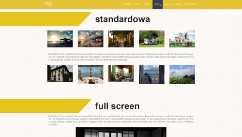 witryna jednostronicowa dla apartamentu - standardowy pokaz zdjęć w galerii